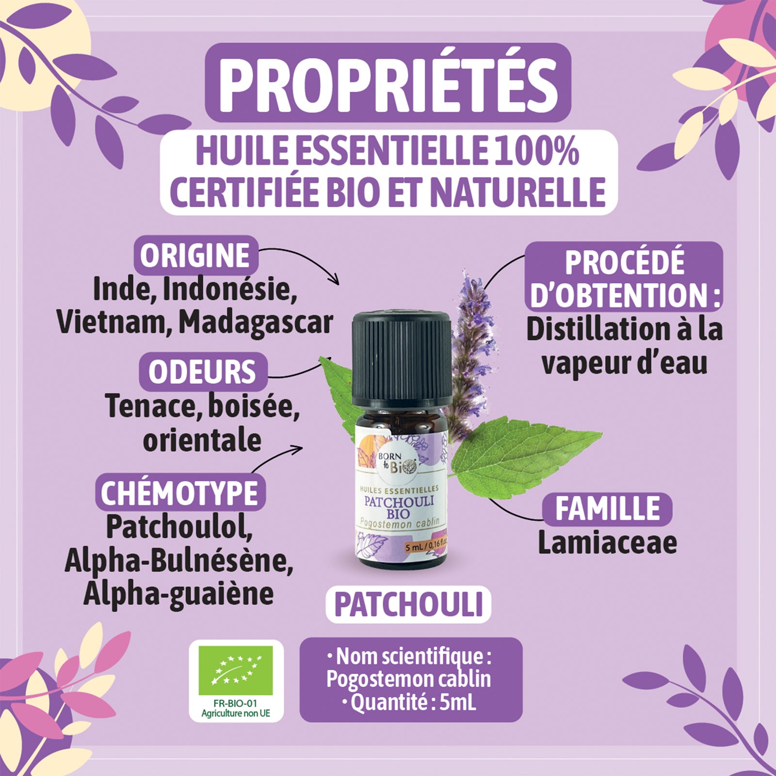 Certified Organic Patchouli Essential Oil