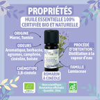 Certified Organic Rosemary Cineole Essential Oil
