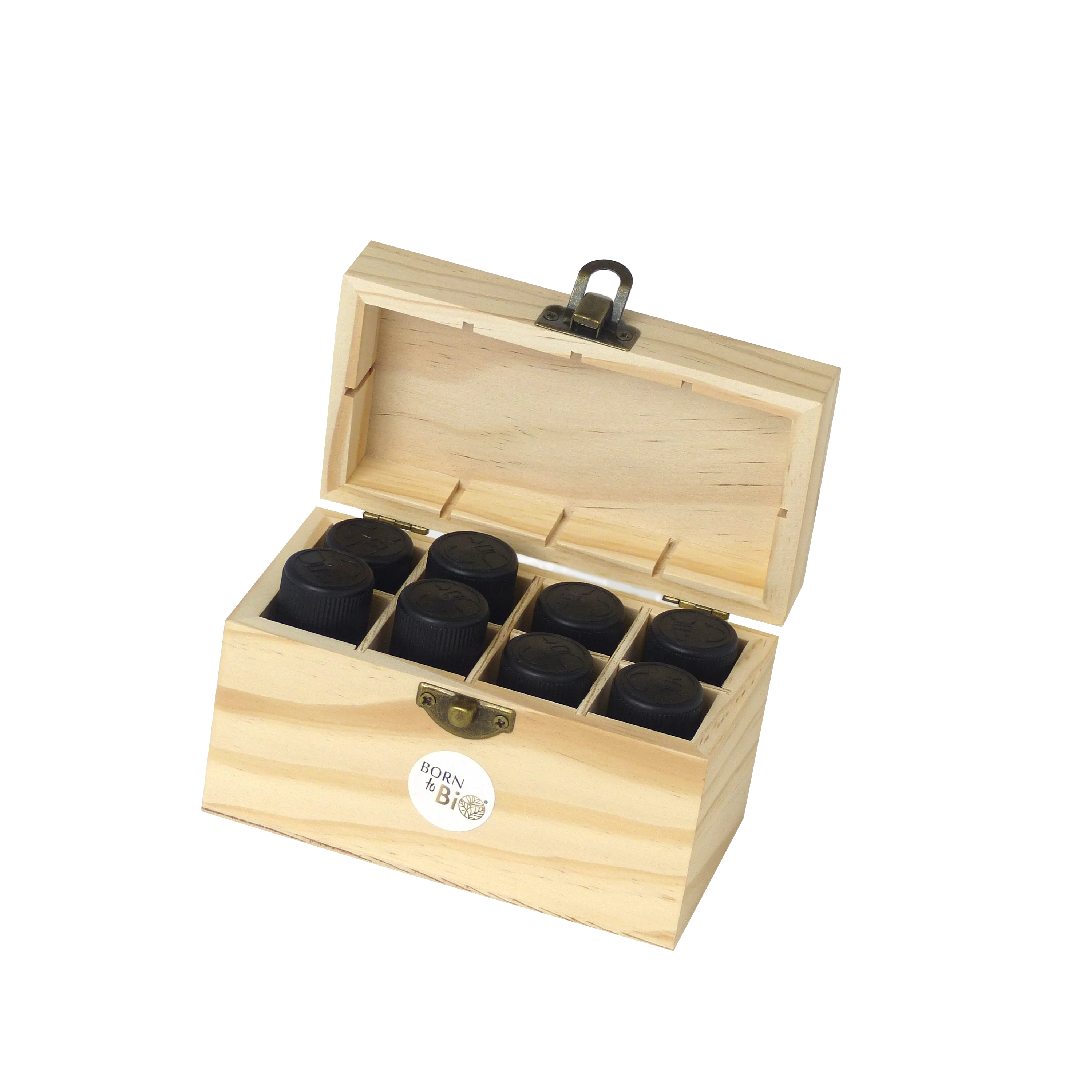 Boîte en bois pour 8 bouteilles d’huiles