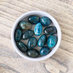Blue Apatite tumbled stone
